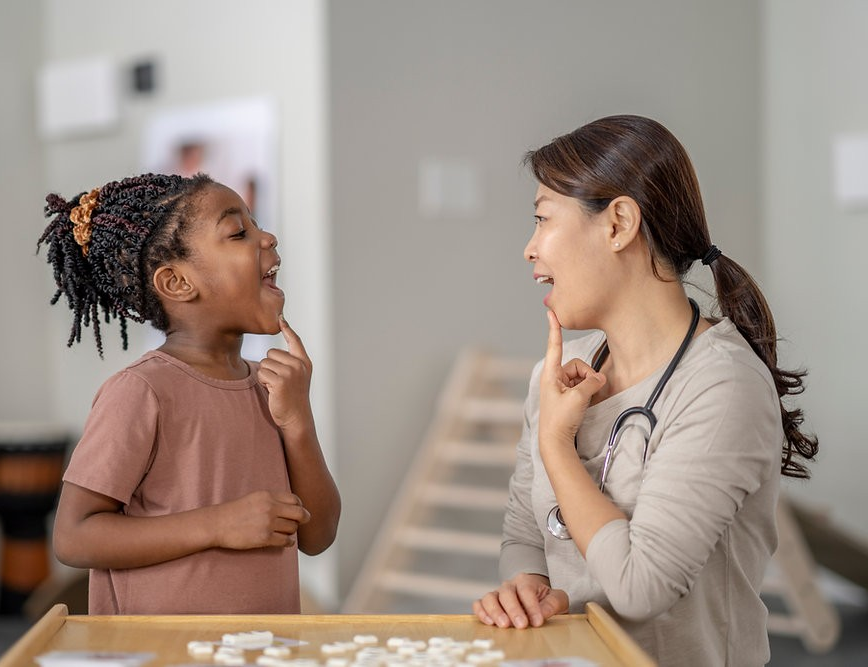Speech-language therapy session at Clementine Speech Therapy in St. Petersburg, FL